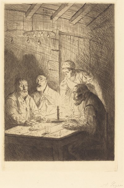 Le souper chez misère - Alphonse Legros