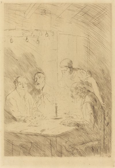 Le souper chez misère - Alphonse Legros