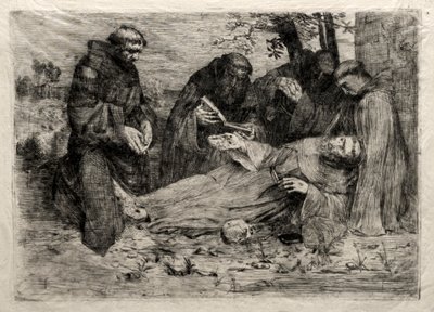 La mort de Saint François - Alphonse Legros
