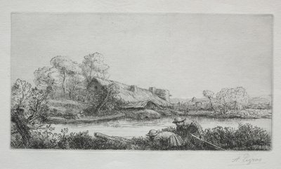 La Ferme sur la Rivière: Effet du Soir - Alphonse Legros