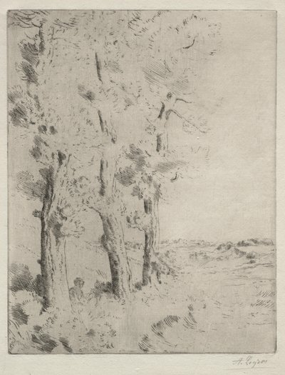 Le Lecteur : La Conférence sous les arbres, c. 1882 - Alphonse Legros