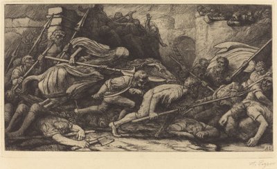 Le triomphe de la mort : Le combat - Alphonse Legros
