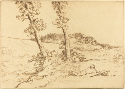 Voyageur étendu sur le gazon - Alphonse Legros
