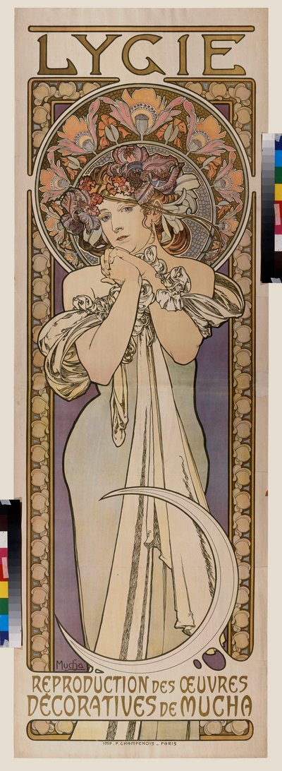 Affiche de publicité pour le groupe de danse Lygie - Alphonse Marie Mucha