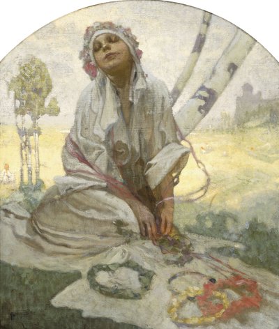 Rêveur bohémien au soleil - Alphonse Mucha