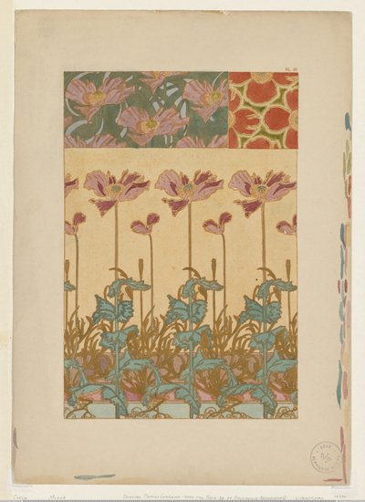 Documents décoratifs : Coquelicots orientaux - Alphonse Mucha