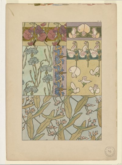 Documents Décoratifs : Pois de senteur - Alphonse Mucha