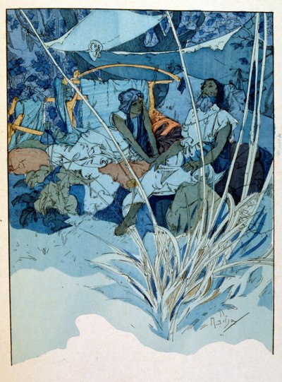 Illustration par Alphonse Mucha de "Rama", un poème en trois actes de Paul Verola. vers 1898 - Alphonse Mucha