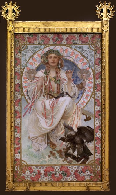 Portrait de Joséphine Crane Bradley en Slavia - Alphonse Mucha