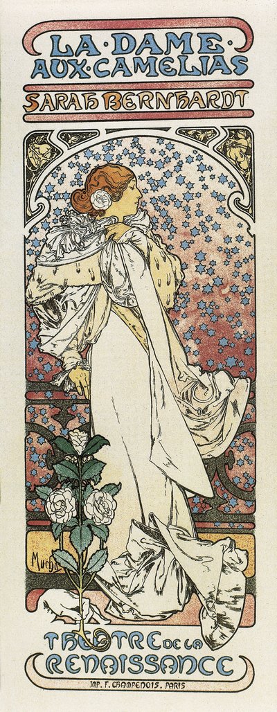 La Dame aux camélias. 1896 - Alphonse Mucha
