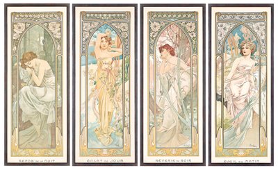 Les heures du jour - Alphonse Mucha