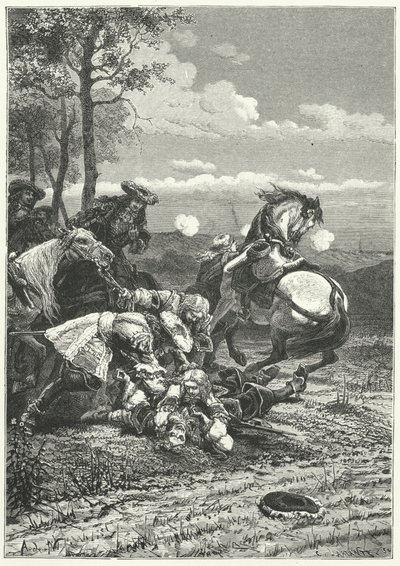 Mort du maréchal Turenne à la bataille de Salzbach - Alphonse Marie de (after) Neuville
