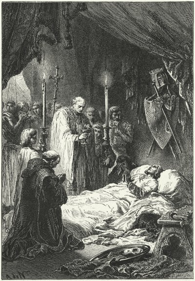 La mort du roi Louis IX de France - Alphonse Marie de (after) Neuville