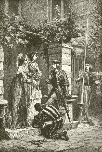 Bayard prenant congé des dames de Brescia - Alphonse Marie de Neuville