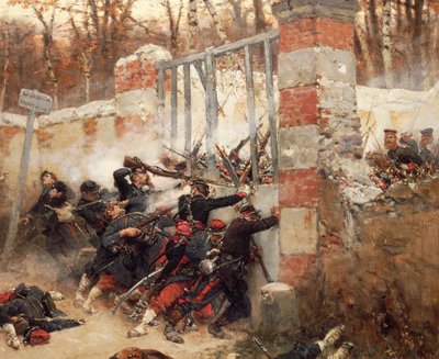 Défense de la porte de Longboyau, château de Buzenval, 21 octobre - Alphonse Marie de Neuville