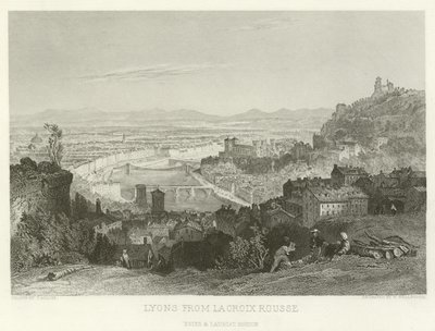 Lyon depuis La Croix Rousse - Alphonse Marie de Neuville
