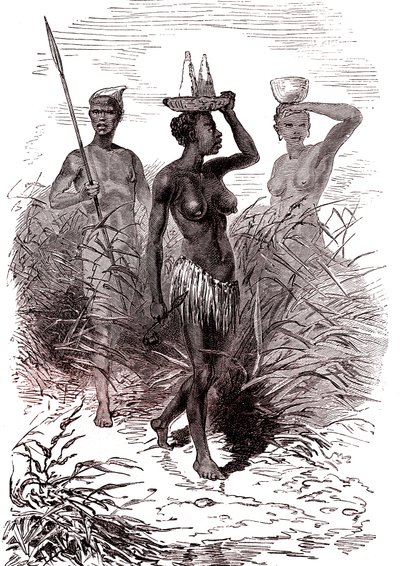 Autochtones de la tribu Nuer, vallée du Nil supérieur - Alphonse Marie de Neuville
