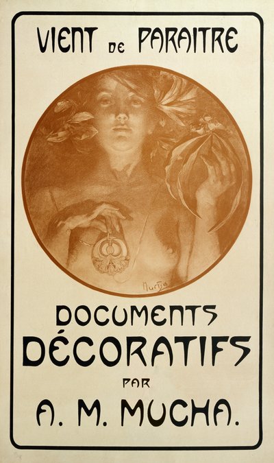 Publicité pour la monographie Documents décoratifs par Alphonse Mucha, 1902 - Alphonse Mucha