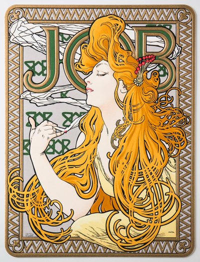 Affiche publicitaire pour le papier de soie Job, 1897 - Alphonse Mucha