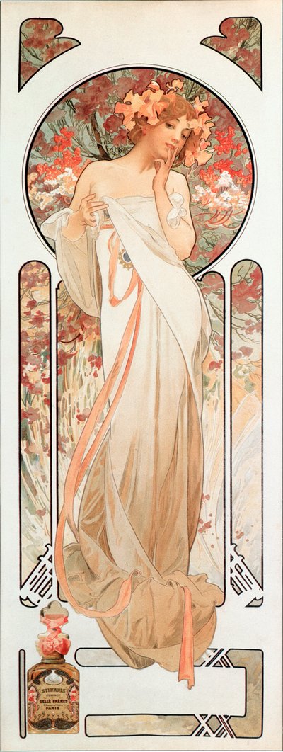 Affiche publicitaire par Alphonse Mucha pour le parfum « Essence Sylvanis », 1899 - Collection privée - Alphonse Mucha