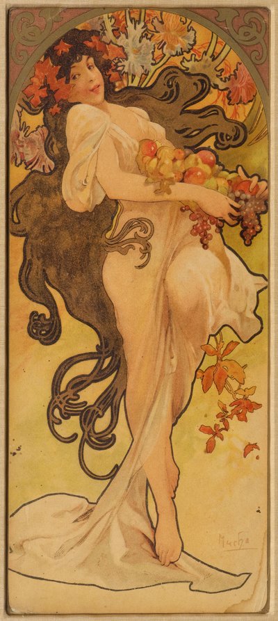 Automne de la série Les Saisons, vers 1900 - Alphonse Mucha