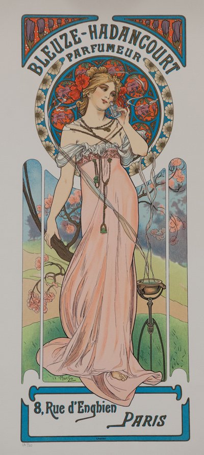 Bleuze - Hadancourt Parfumeur, vers 1899 - Alphonse Mucha