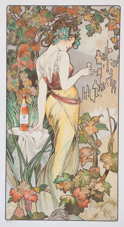 Cognac Bisquit, vers 1899 - Alphonse Mucha