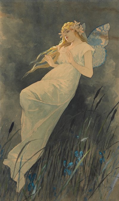 Elfe avec des fleurs d