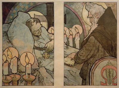 Fenêtre de St. Veit à Prague, carton 1931 - Alphonse Mucha