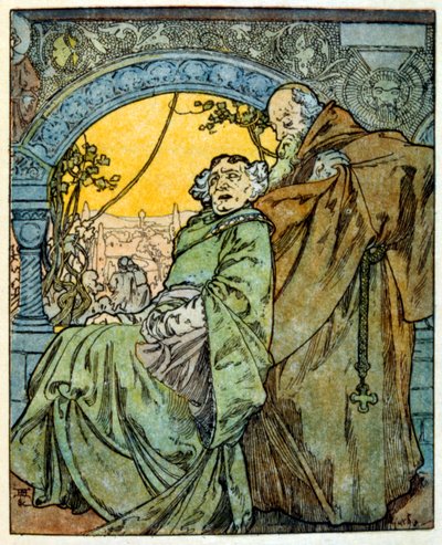 Illustration par Alphonse Mucha de "Clio" une œuvre de l