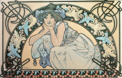 Fleurs de cerisier - Alphonse Mucha
