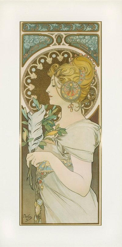 La Plume - Alphonse Mucha