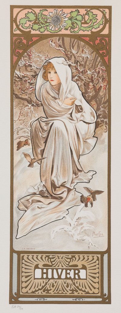 Les Saisons. Hiver, 1897 - Alphonse Mucha
