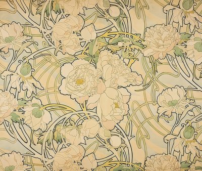 Pivoines - Alphonse Mucha