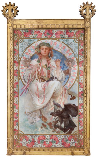 Portrait de Josephine Crane-Bradley en Slavia - Alphonse Mucha
