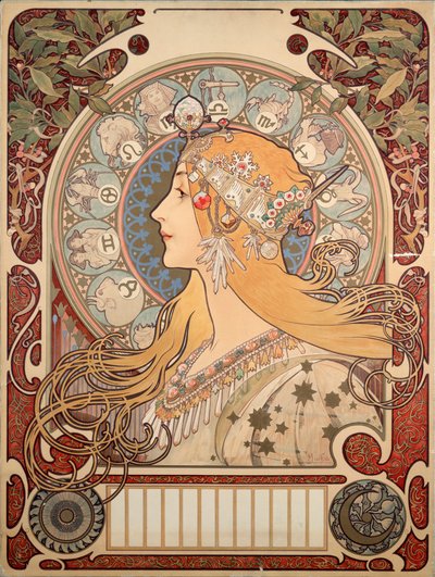 Affiche par Alphonse Mucha pour la revue « La plume », 1896 - Collection privée - Alphonse Mucha