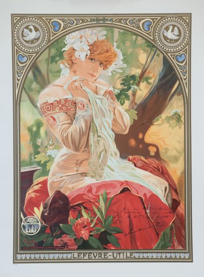 Affiche pour Lefèvre-Utile. Sarah Bernhardt dans le rôle de Mélissinde dans La Princesse Lointaine - Alphonse Mucha