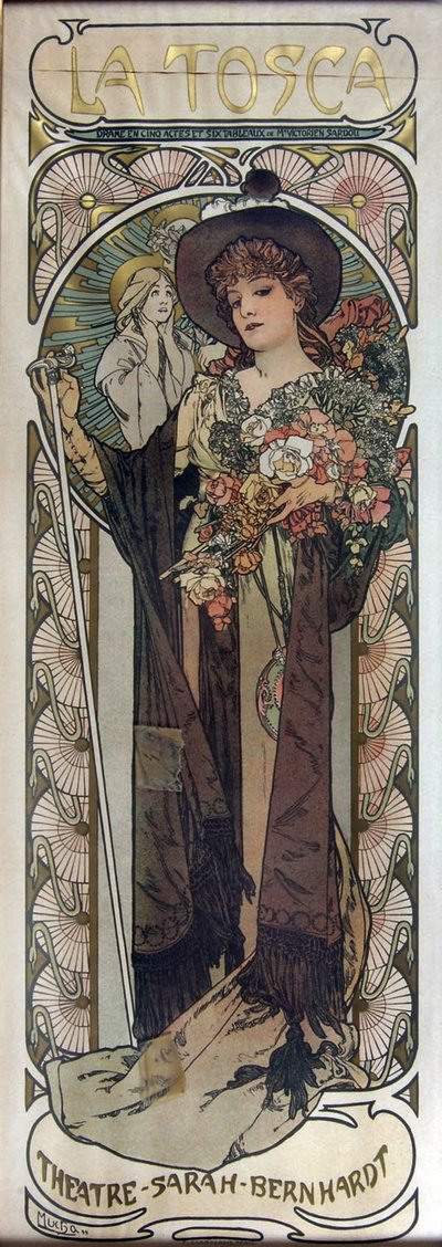 Affiche pour la pièce La Tosca de Victorien Sardou, 1899 - Alphonse Mucha