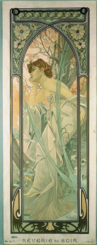 Rêverie du soir - Alphonse Mucha
