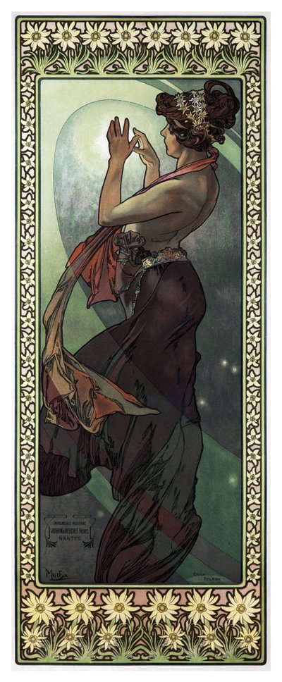 Étoiles : La Lune - Alphonse Mucha