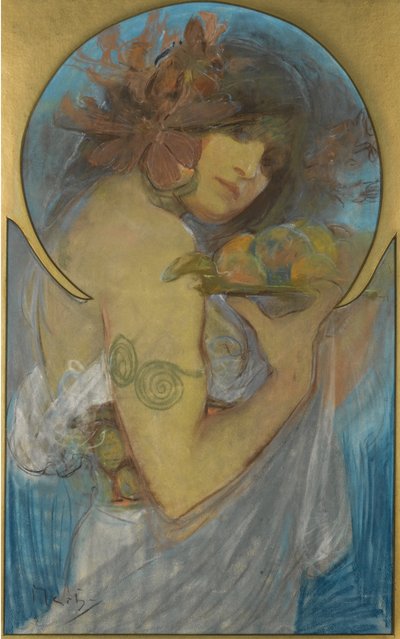 Étude pour une affiche de fruits - Alphonse Mucha