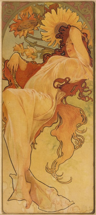 Été de la série Les Saisons - Alphonse Mucha