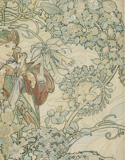 Design textile - Alphonse Mucha