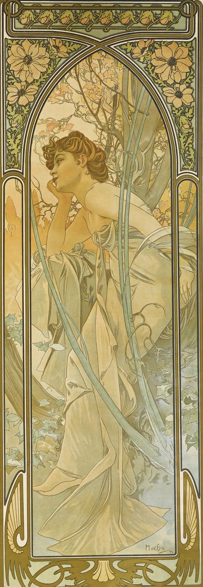 Les moments de la journée : Rêve du soir - Alphonse Mucha