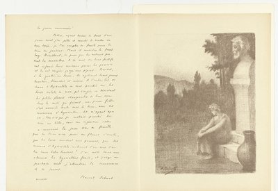 Illustration avec femme assise près d