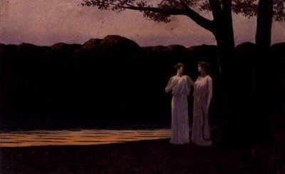 Muses sur le rivage le soir - Alphonse Osbert
