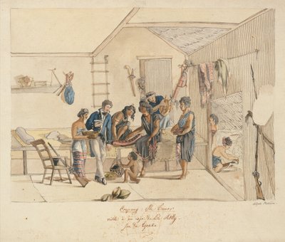 Visite chez un Raja des îles Timor - Alphonse Pellion