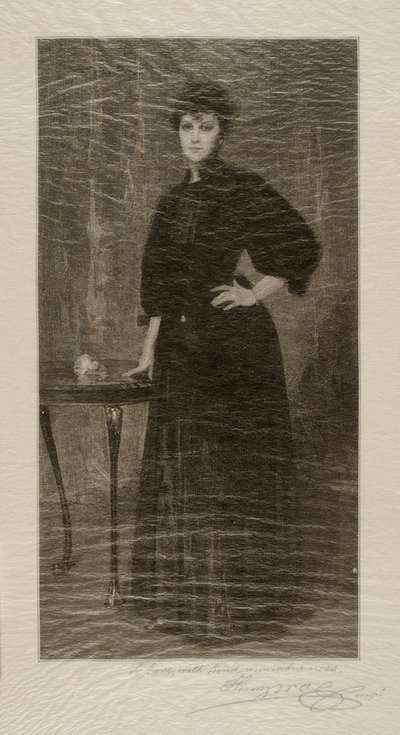 Une dame en noir - Alsace Henry Wolf
