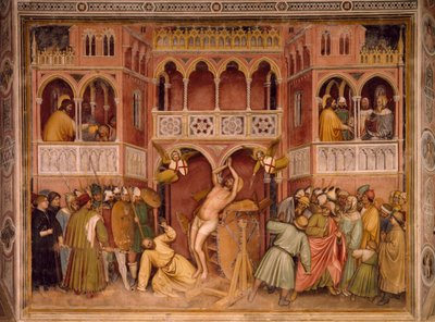 Saint Georges soumis à la roue de torture - Altichiero da Zevio