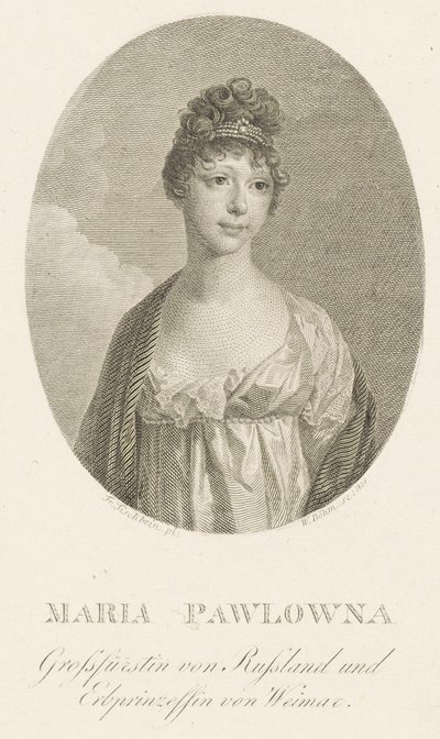 Grande Duchesse Maria Pavlovna de Russie 1786-1859, Grande Duchesse de Saxe-Weimar-Eisenach, 1808 - Amadeus Wenzel Boehm